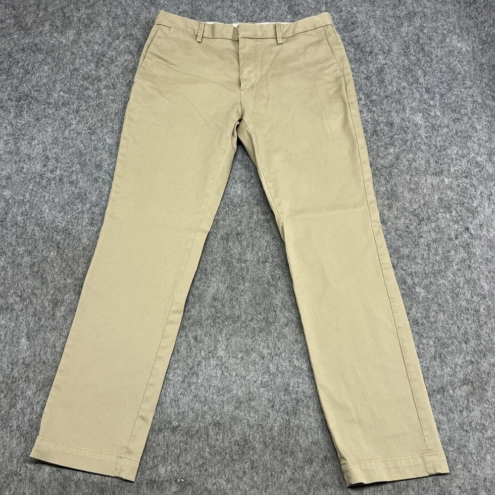 Banana Republic Pants Mens 33x32 Beige Rapid Movement Chino Fulton Skinny 33x30*